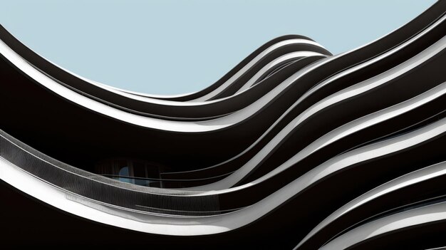 Architecture abstract curve wave Generative AI imageG33