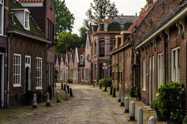 Architecture in Alkmaar the Netherlands black and white image