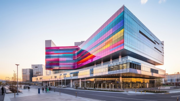 Photo architecture bright hospital building