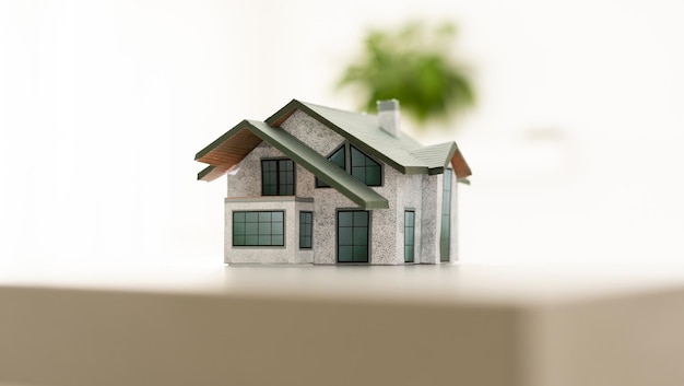 architecture, building, construction, real estate and property concept - close up house or home model.