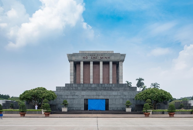 Edificio di architettura mausoleo di ho chi minh luogo del leader rivoluzionario nel centro di ba dinh square