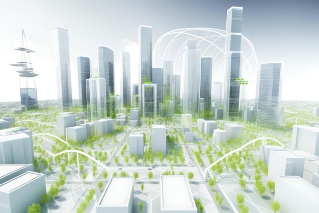 Architecture city scale buildings Generate Ai