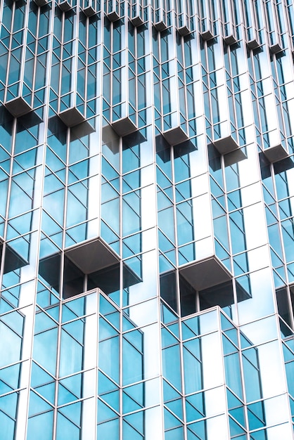 Foto dettagli dell'architettura edificio moderno facciata in vetro sfondo aziendale