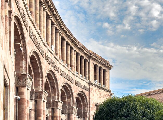 Architecture details with arches un building