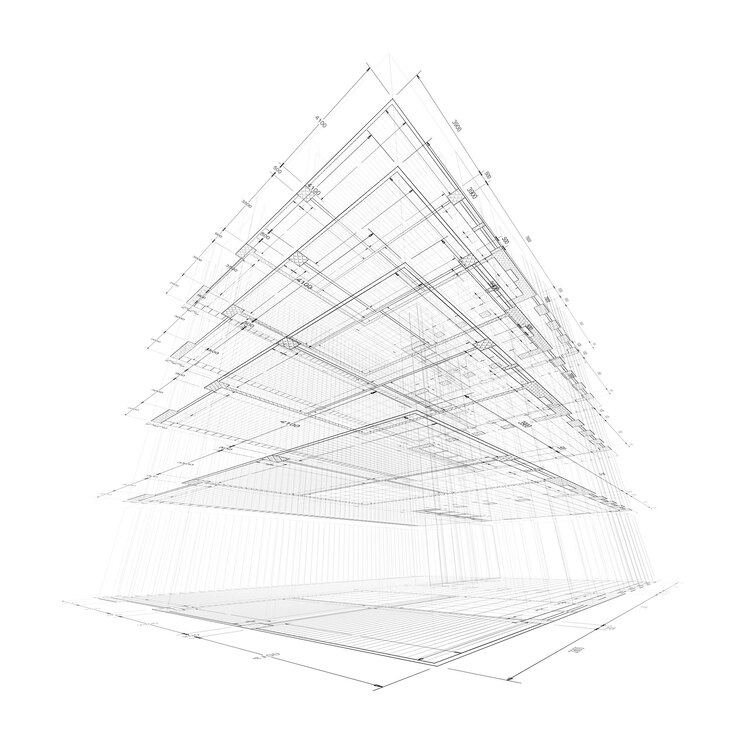 Photo architecture engineering concept 3d rendering