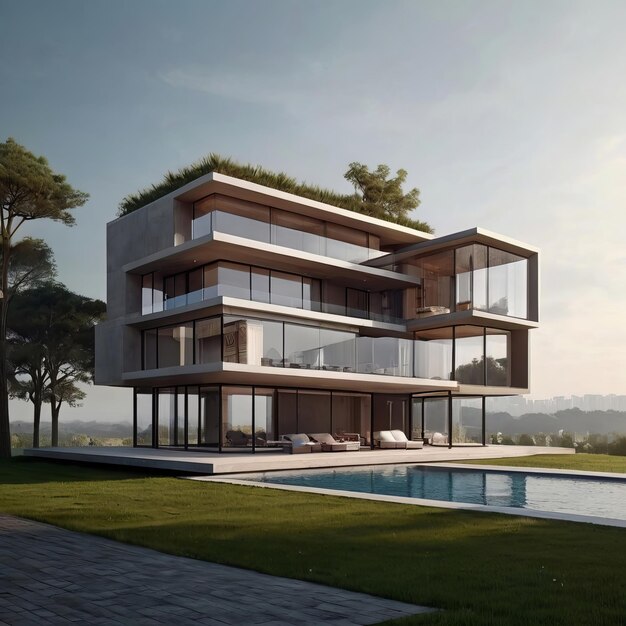 Architecture house design for presentation