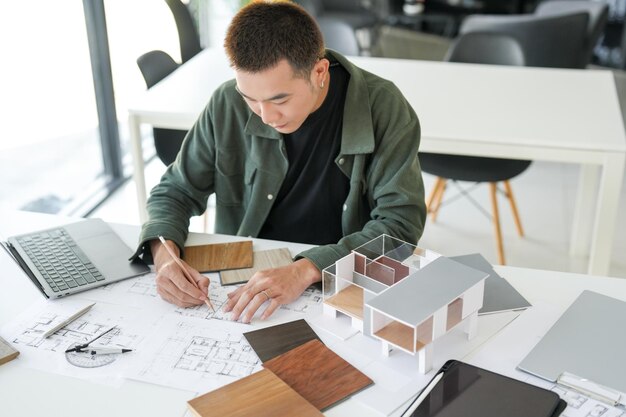 architecture interior asianman creative project plan designer home and choose interior materials drawing interior on blueprint