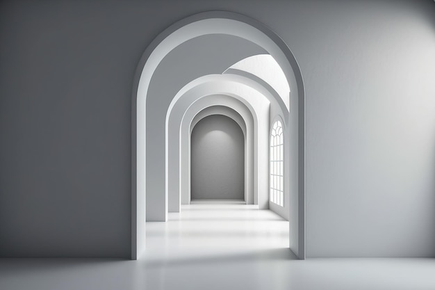 Architecture interior background arched pass