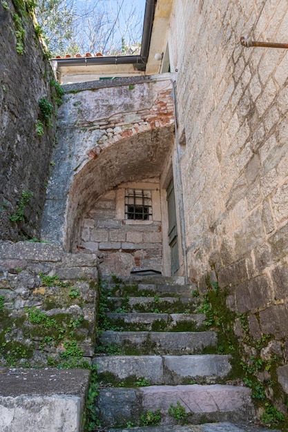 Architecture in Kotor Old Town in Montenegro