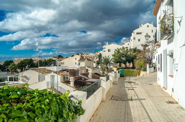 Architecture in the Mediterranean white village of Altea Alicante province Spain