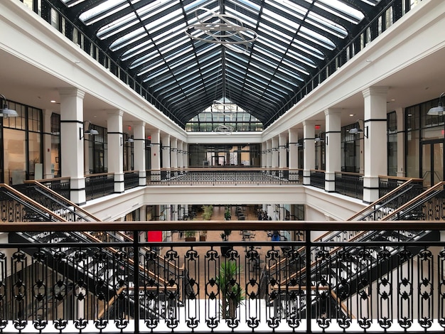 Architecture metal structure stairs and ceiling