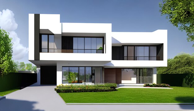 Architecture modern design house