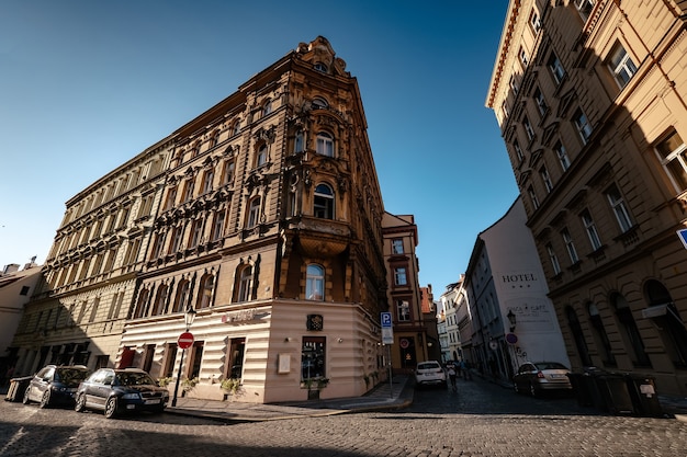 The architecture of the old city of Prague