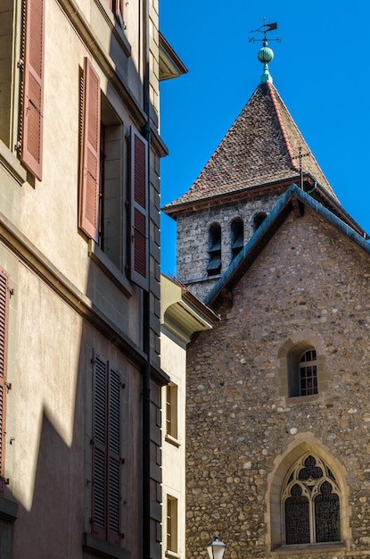 Architecture in the old town of Geneva Switzerland