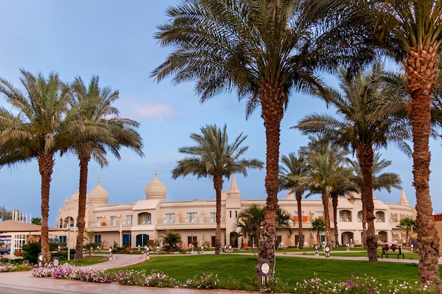 Architecture of an oriental style hotel in Egypt