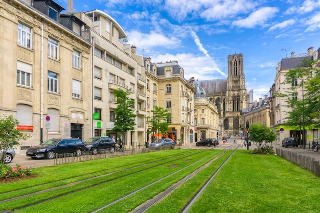 Architecture of Reims, a city in the Champagne-Ardenne region of France.