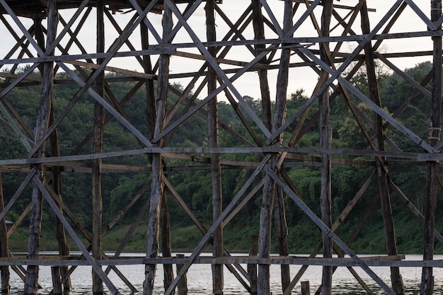 Photo architecture structure wooden mon bridge