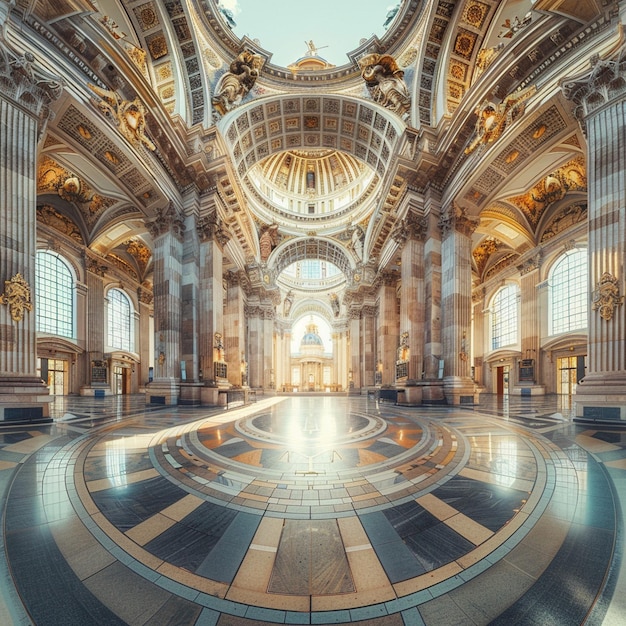 Architectuur van de kathedraal van Berlijn Landmark Circular Floor Building