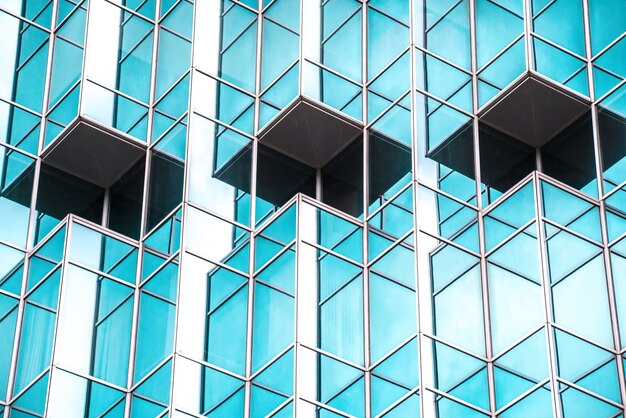 Architectuurdetails Modern gebouw Glazen gevel Zakelijke achtergrond