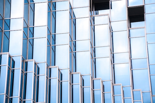 Architectuurdetails Modern gebouw Glazen gevel Zakelijke achtergrond