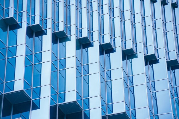 Architectuurdetails Modern gebouw Glazen gevel Zakelijke achtergrond