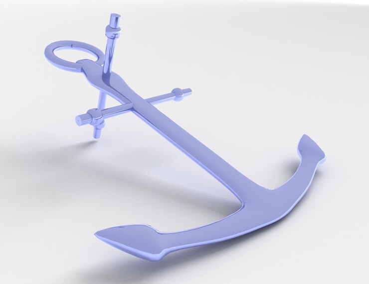 Photo archor 아이콘 개념입니다. 3d illlustration