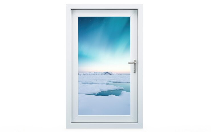 Arctic Aurora Door Beautiful Isolated On White Background