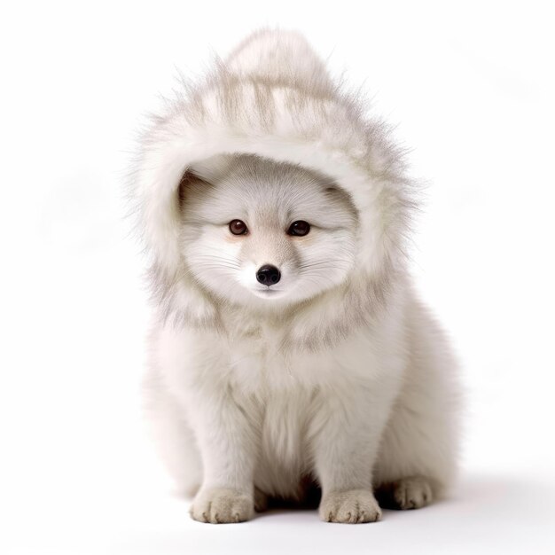 Arctic Fox in Winter Outfit