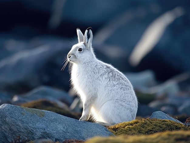 Arctic Hare in the arctic habitat