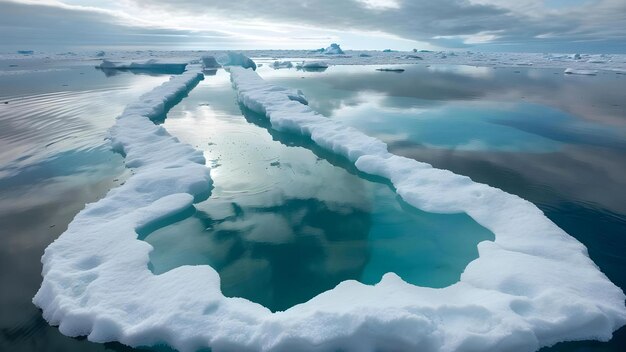 Фото Таяние арктического льда символизирует неотложную угрозу изменения климата в меняющемся мире концепция изменения климата таяние арктики глобальное потепление экологические угрозы устойчивость