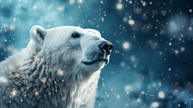 Arctic Majesty Polar Bear in Snow Forest