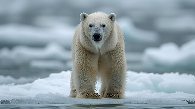 Арктическое величие раскрывает очаровательный мир белого медведя