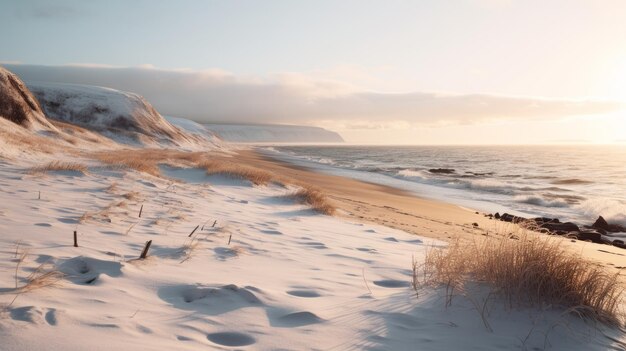 Arctic Palm Beach Een prachtige mengeling van sneeuw en zand