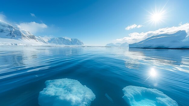 写真 北極 の 輝き 氷河  の 凍りついた 美しさ を 捉える