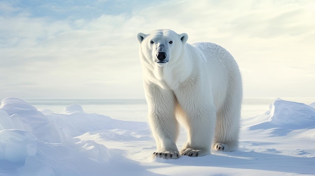 Арктический белый белый медведь
