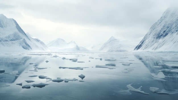 Arctische gletsjers majestueuze ijsbergen en serene fjorden