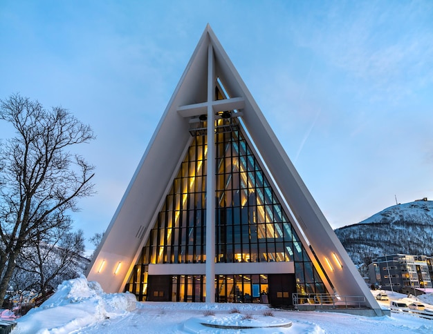 Arctische kathedraal in Tromsø, Noorwegen