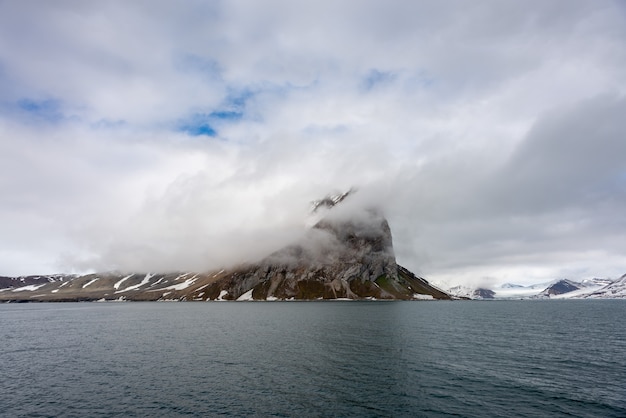 Arctische landschap in Svalbard met gletsjer