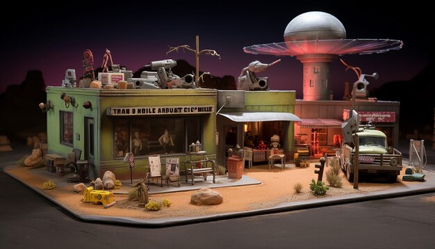 Foto diorama dell'area 51