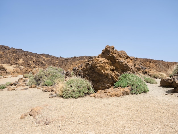 Area of the viewpoint of the San Jose Mines in the Teide National Park Tenerife