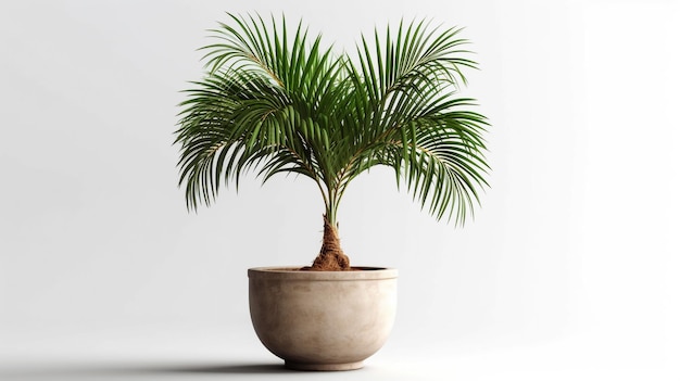 Areca palm geïsoleerd op de witte achtergrond