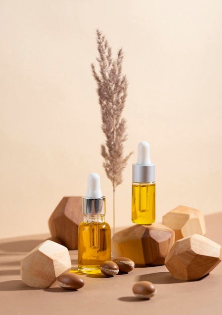 Photo argan oil in dropper bottle