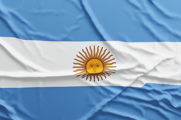 Argentina flag 3d illustration of Argentinian flag