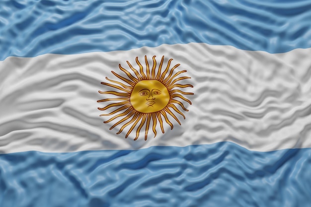 アルゼンチン国旗の背景 3Dイラスト