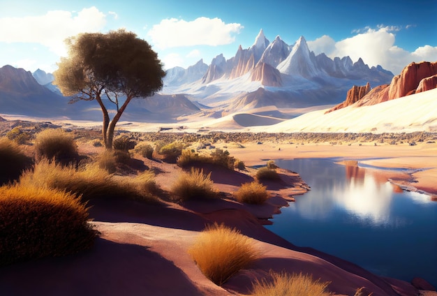 Argentina landscape with mountains Generative AI Art Beautiful view