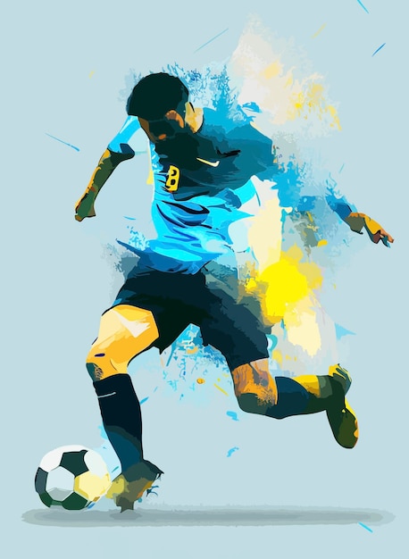 Argentina Soccer player kicking the ball