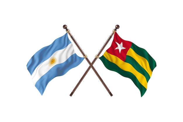 Argentina versus Togo Two Countries Flags Background