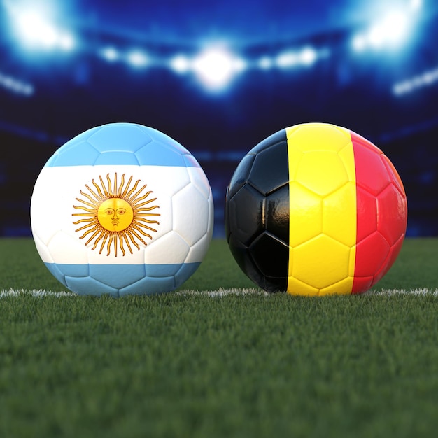 Foto partita di calcio argentina contro belgio