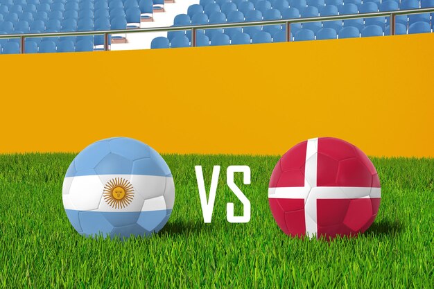 Argentina vs denmark in stadium