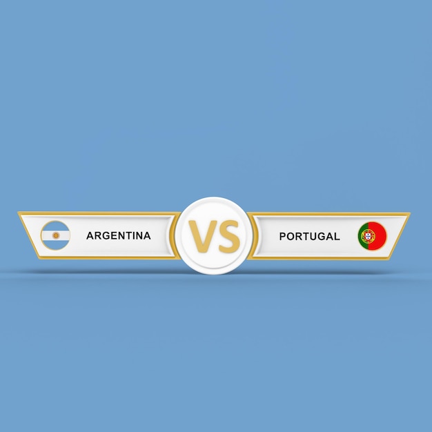 Premium Photo Argentina vs portugal match